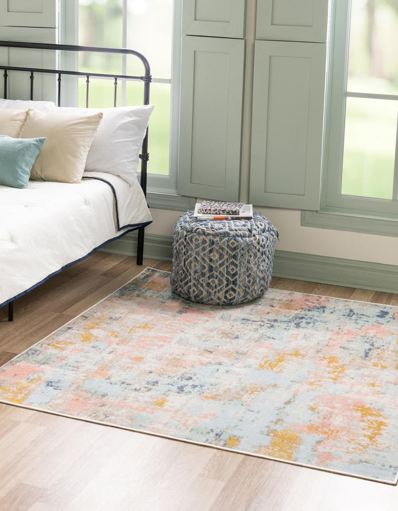 Lagoon Oasis Collection Area Rug - Seagrass Square Multi lifestyle 34