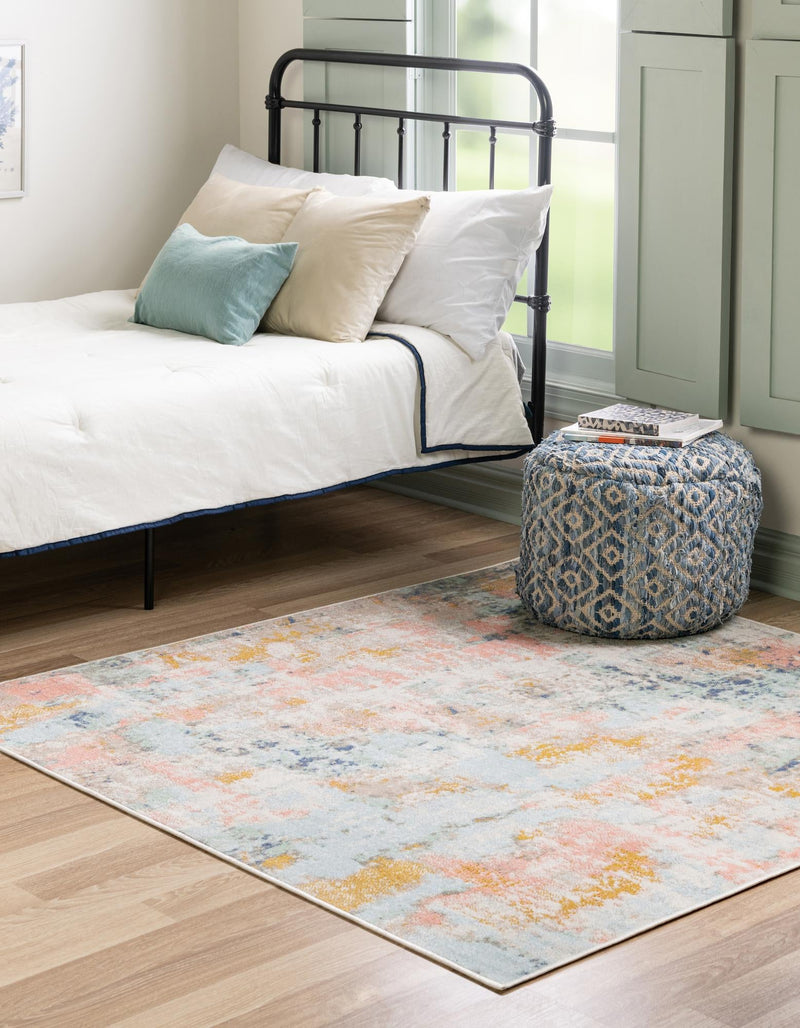 Lagoon Oasis Collection Area Rug - Seagrass Square Multi lifestyle 40