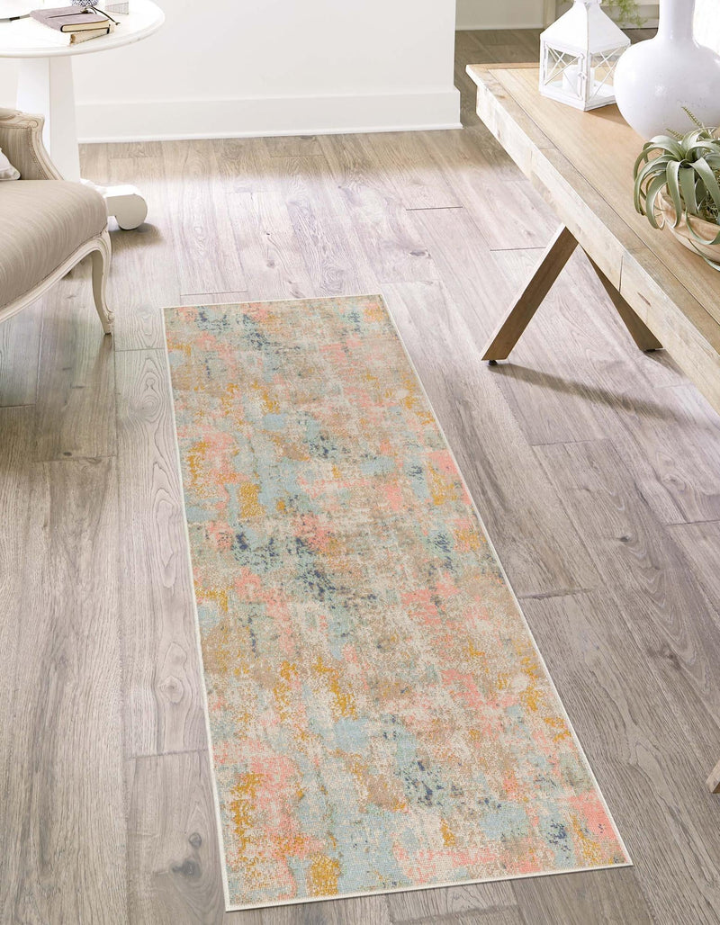 Lagoon Oasis Collection Area Rug - Seagrass Runner Multi lifestyle 37