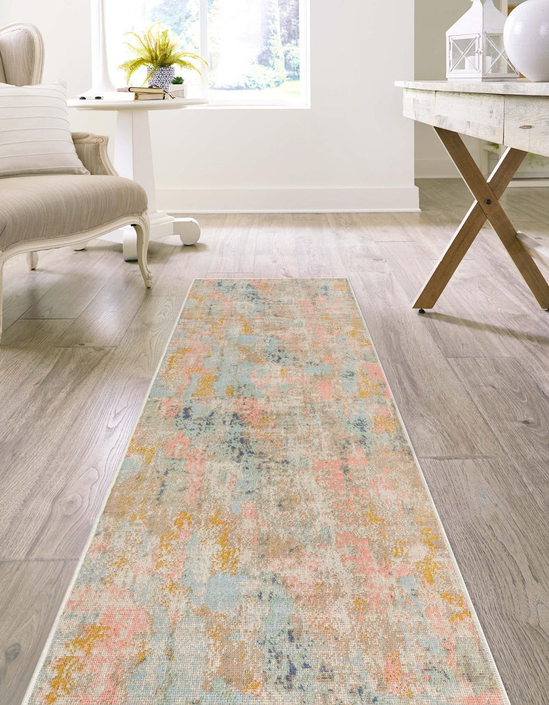 Lagoon Oasis Collection Area Rug - Seagrass Runner Multi lifestyle 45