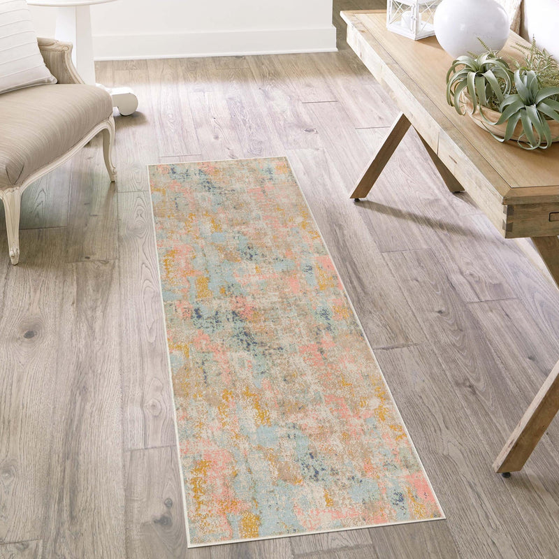 Lagoon Oasis Collection Area Rug - Seagrass Runner Multi lifestyle 64