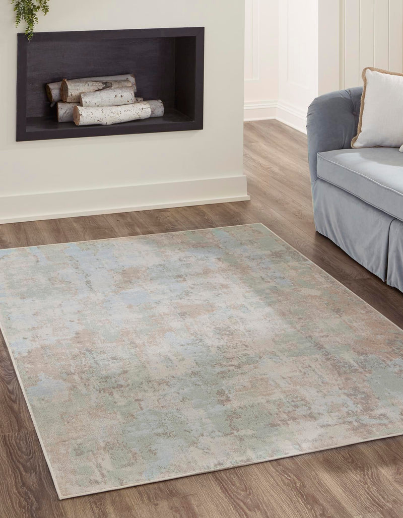 Lagoon Oasis Collection Area Rug - Seagrass Rectangle Teal lifestyle 3