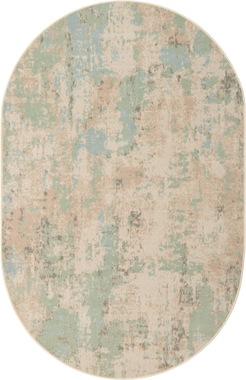 Lagoon Oasis Collection Area Rug - Seagrass Oval Teal lifestyle 24