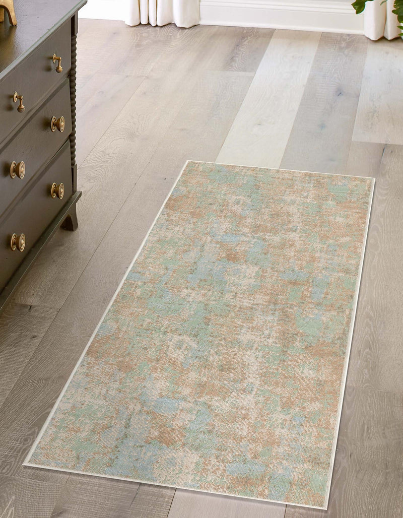 Lagoon Oasis Collection Area Rug - Seagrass Runner Teal lifestyle 31