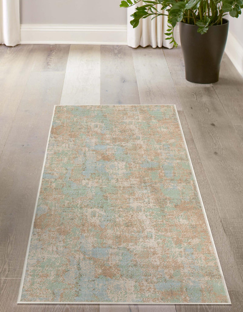 Lagoon Oasis Collection Area Rug - Seagrass Runner Teal lifestyle 37