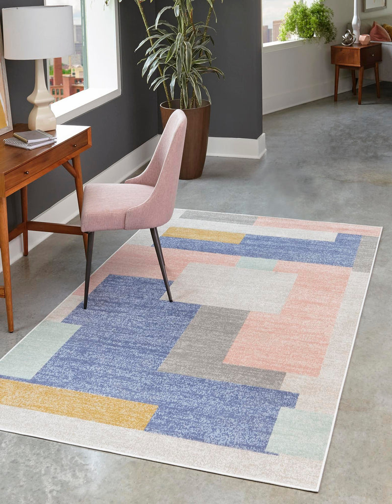 Lagoon Oasis Collection Area Rug - Driftwood Rectangle Multi lifestyle 2