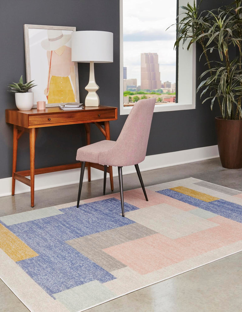 Lagoon Oasis Collection Area Rug - Driftwood Rectangle Multi lifestyle 3