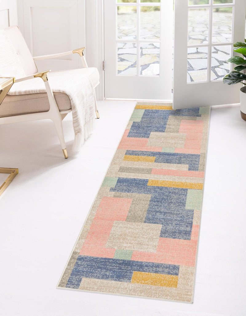 Lagoon Oasis Collection Area Rug - Driftwood Runner Multi lifestyle 24