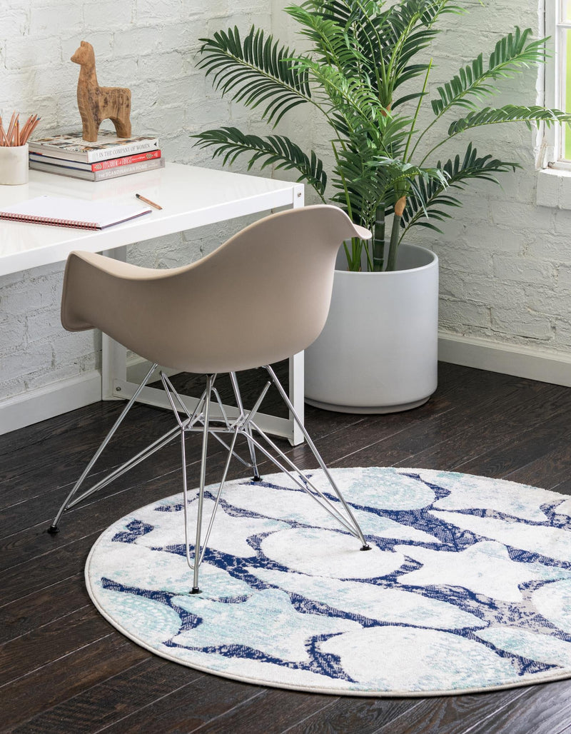 Atlantis Oasis Collection Area Rug - Tropicana Round Blue lifestyle 13