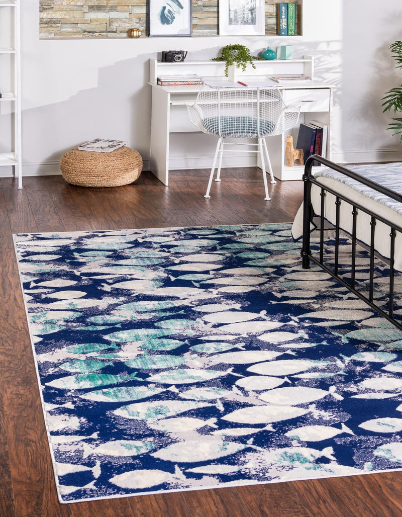 Atlantis Oasis Collection Area Rug - Lagoon Rectangle Blue lifestyle 2