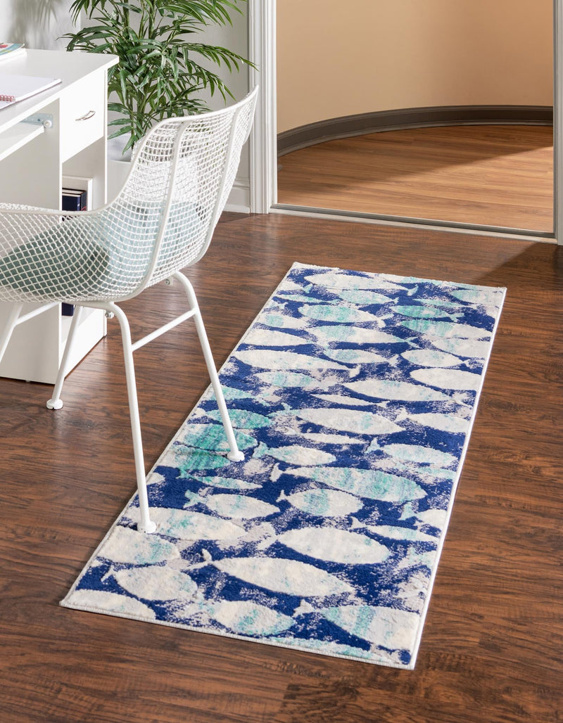 Atlantis Oasis Collection Area Rug - Lagoon Runner Blue lifestyle 12