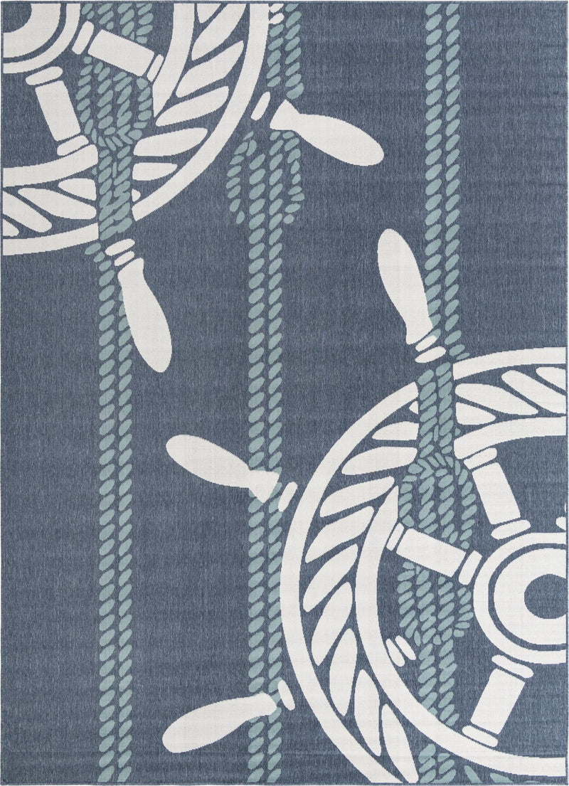 Seaside Haven Rugs Collection Area Rug - Harbor Rectangle Navy Blue Main