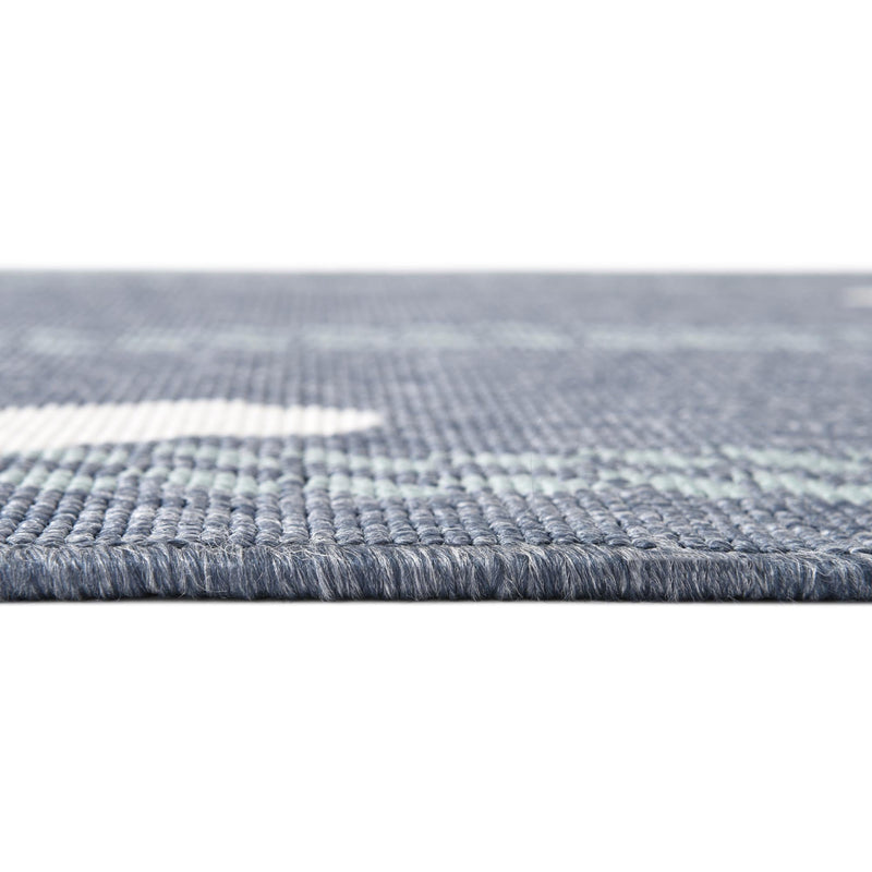 Seaside Haven Rugs Collection Area Rug - Harbor Rectangle Navy Blue lifestyle 4