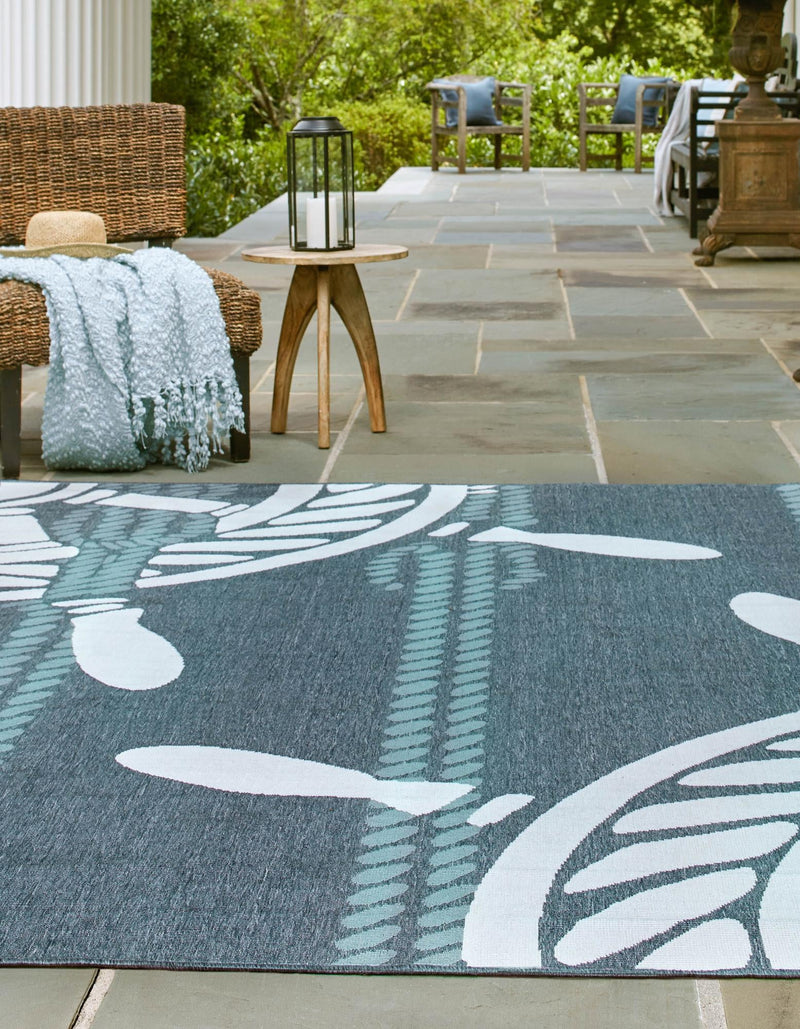 Seaside Haven Rugs Collection Area Rug - Harbor Square Navy Blue lifestyle 17