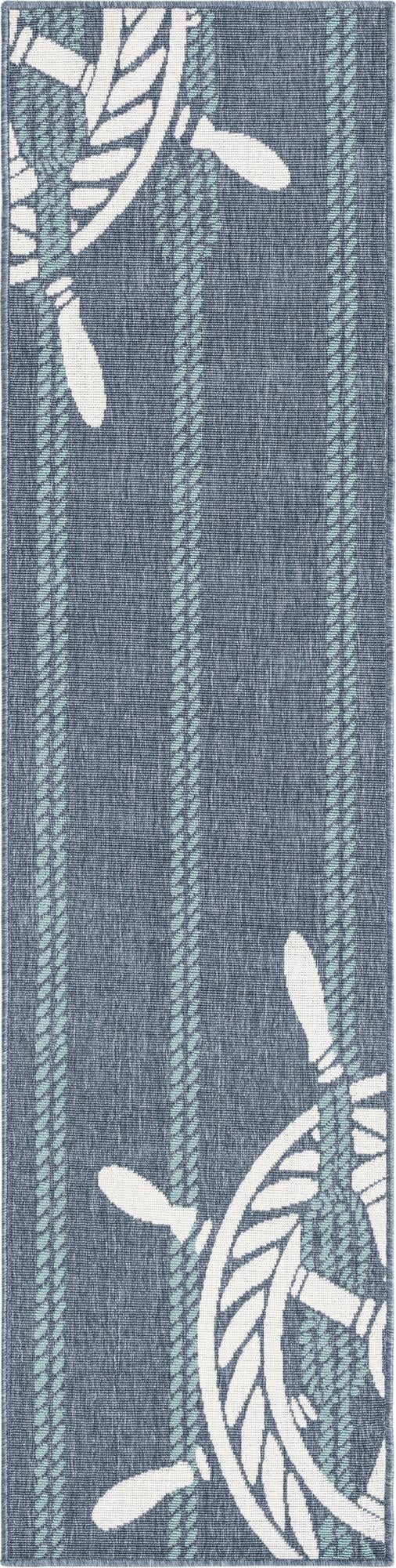 Seaside Haven Rugs Collection Area Rug - Harbor Runner Navy Blue lifestyle 13