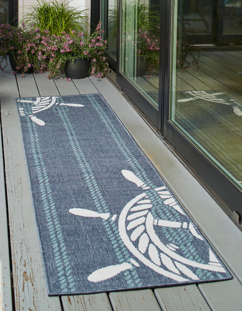 Seaside Haven Rugs Collection Area Rug - Harbor Runner Navy Blue lifestyle 19