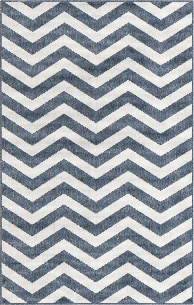 Seaside Haven Rugs Collection Area Rug - Seafarer Rectangle Navy Blue lifestyle 2