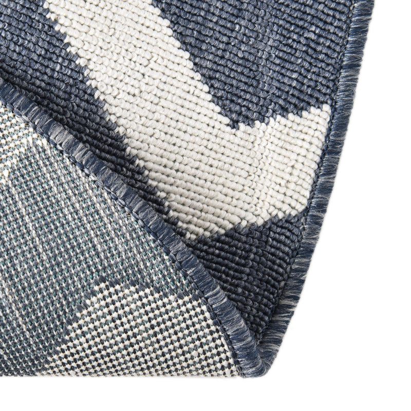 Seaside Haven Rugs Collection Area Rug - Seafarer Round Navy Blue lifestyle 48