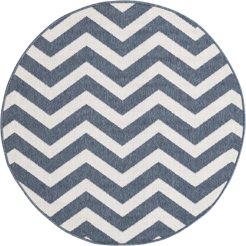 Seaside Haven Rugs Collection Area Rug - Seafarer Round Navy Blue lifestyle 27