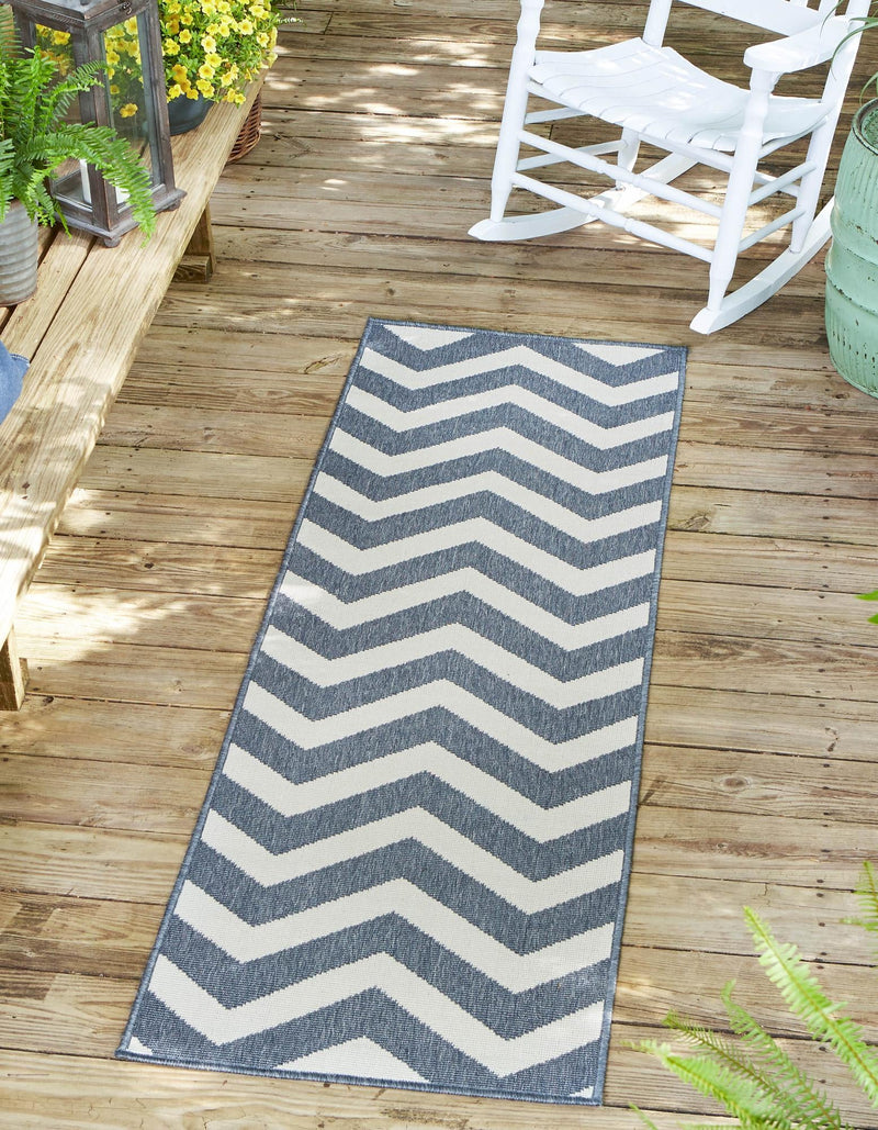 Seaside Haven Rugs Collection Area Rug - Seafarer Runner Navy Blue lifestyle 31