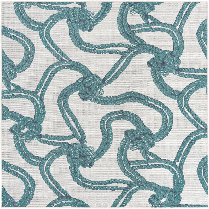 Seaside Haven Rugs Collection Area Rug - Boardwalk Square Ivory lifestyle 11