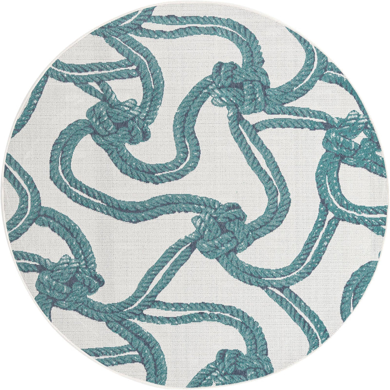 Seaside Haven Rugs Collection Area Rug - Boardwalk Round Ivory lifestyle 12