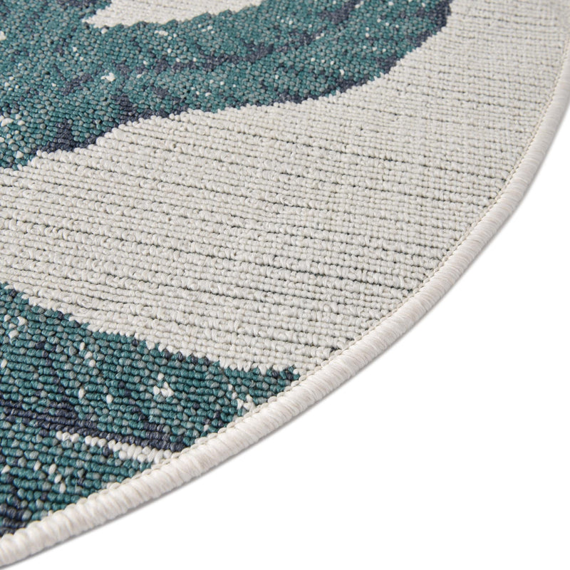 Seaside Haven Rugs Collection Area Rug - Boardwalk Round Ivory lifestyle 32