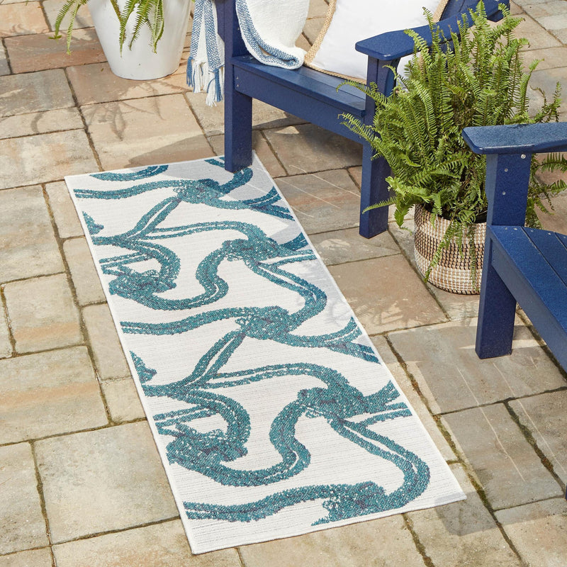 Seaside Haven Rugs Collection Area Rug - Boardwalk Runner Ivory lifestyle 49