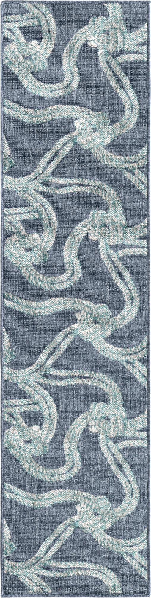 Seaside Haven Rugs Collection Area Rug - Boardwalk Runner Navy Blue lifestyle 14