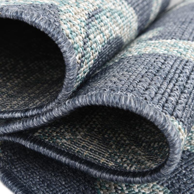Seaside Haven Rugs Collection Area Rug - Boardwalk Runner Navy Blue lifestyle 46