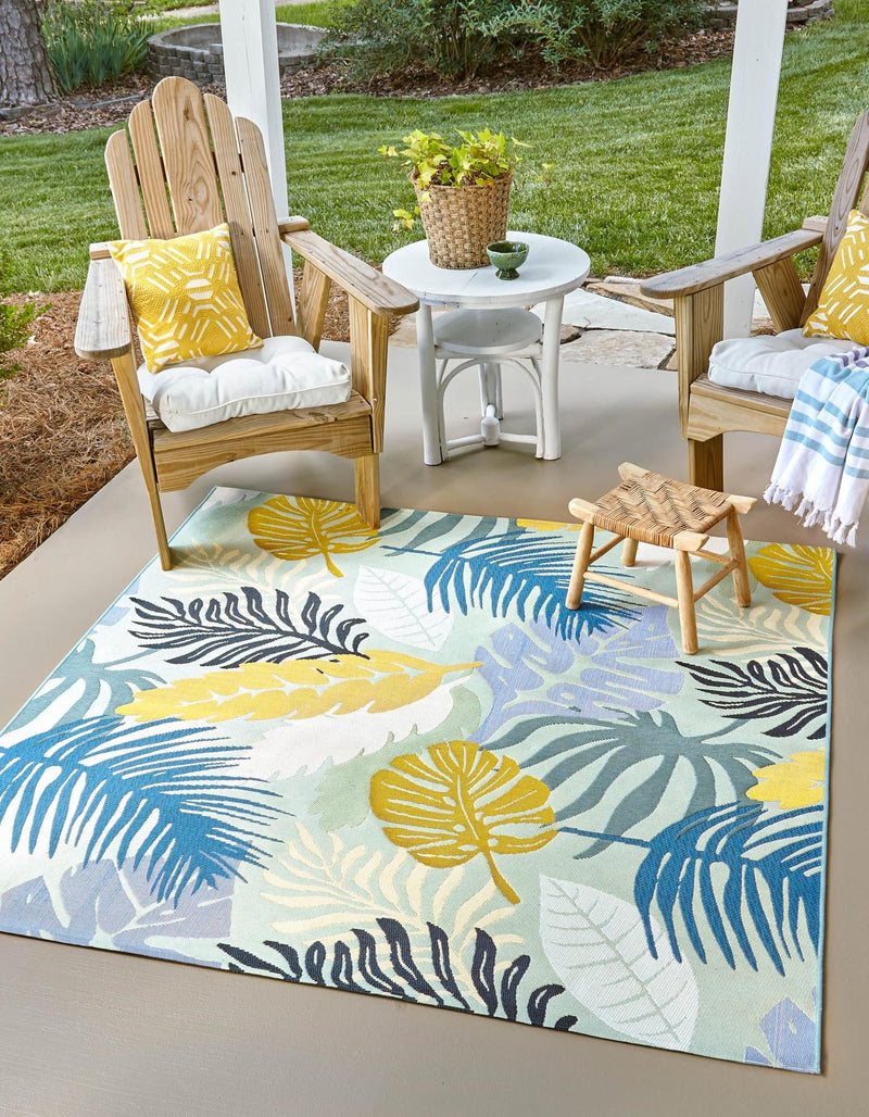 Garden Terrace Escape Collection Area Rug - Sunkiss Square Multi lifestyle 14