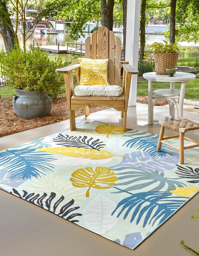 Garden Terrace Escape Collection Area Rug - Sunkiss Square Multi lifestyle 17