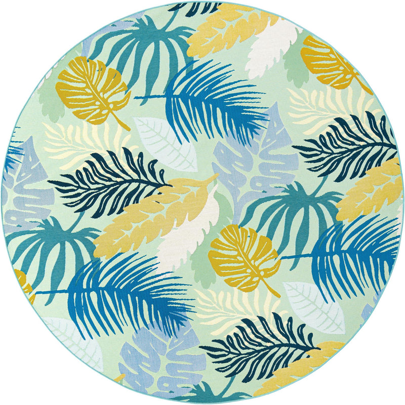 Garden Terrace Escape Collection Area Rug - Sunkiss Round Multi lifestyle 12