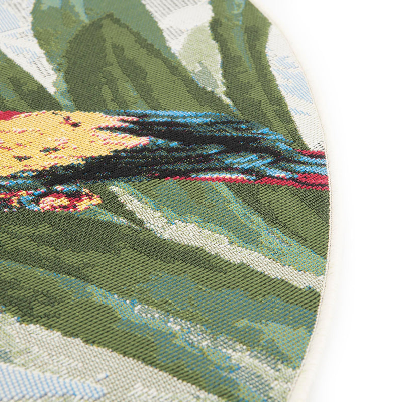 Garden Terrace Escape Collection Area Rug - Tropic Round Multi lifestyle 37