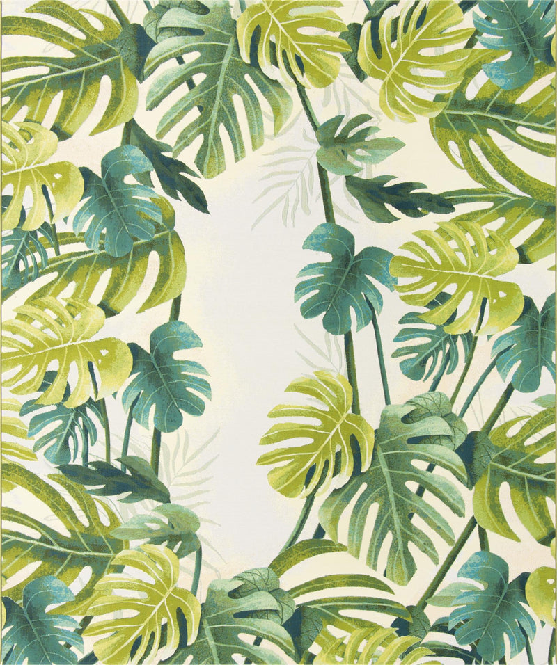 Garden Terrace Escape Collection Area Rug - Ivy Rectangle Green Main
