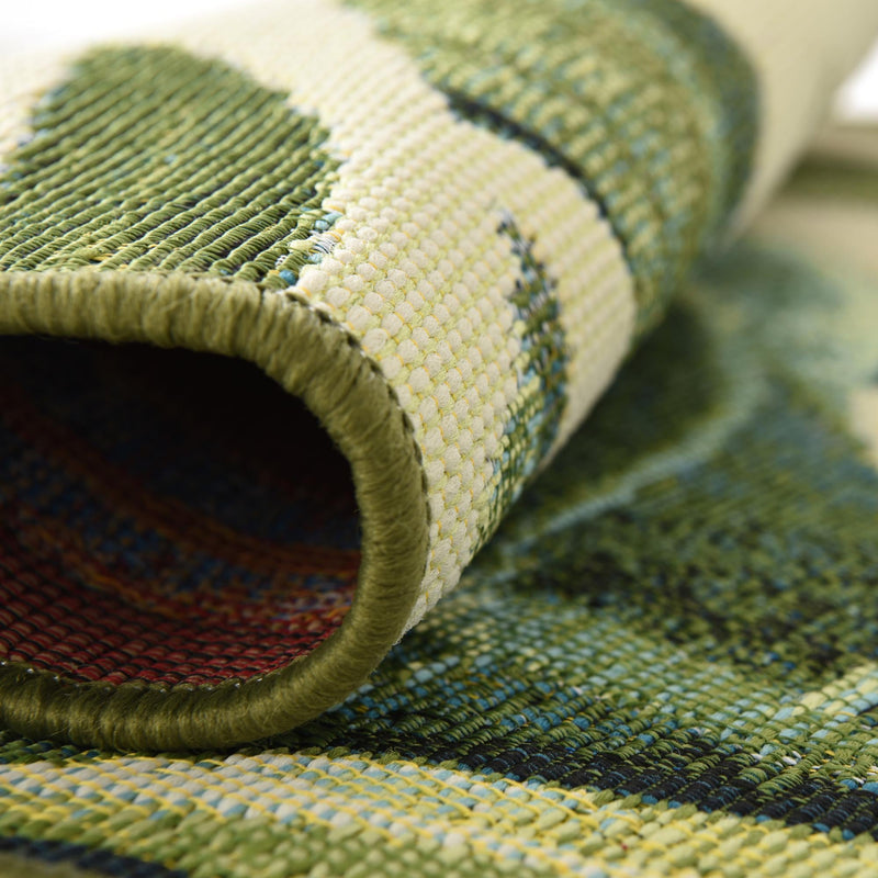 Garden Terrace Escape Collection Area Rug - Ivy Rectangle Green lifestyle 5