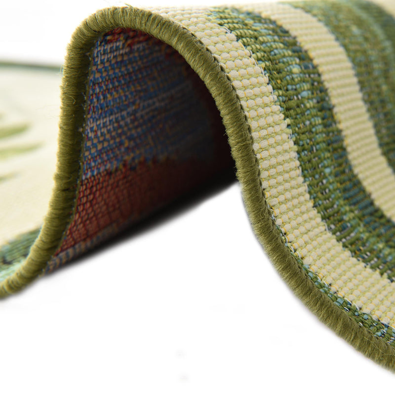 Garden Terrace Escape Collection Area Rug - Ivy Rectangle Green lifestyle 9