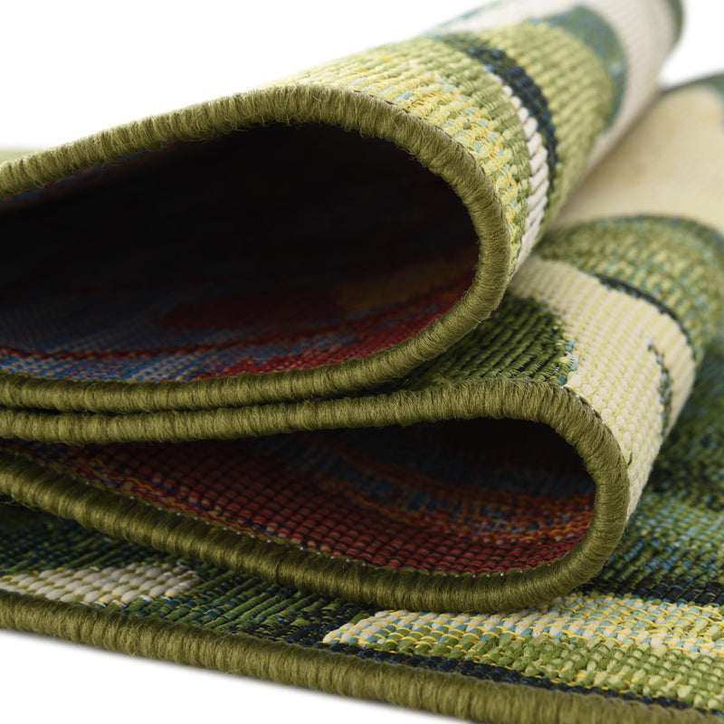 Garden Terrace Escape Collection Area Rug - Ivy Rectangle Green lifestyle 12