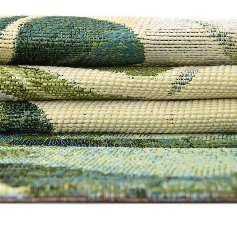 Garden Terrace Escape Collection Area Rug - Ivy Rectangle Green lifestyle 13