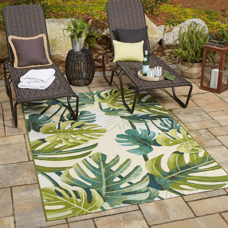 Garden Terrace Escape Collection Area Rug - Ivy Rectangle Green lifestyle 14