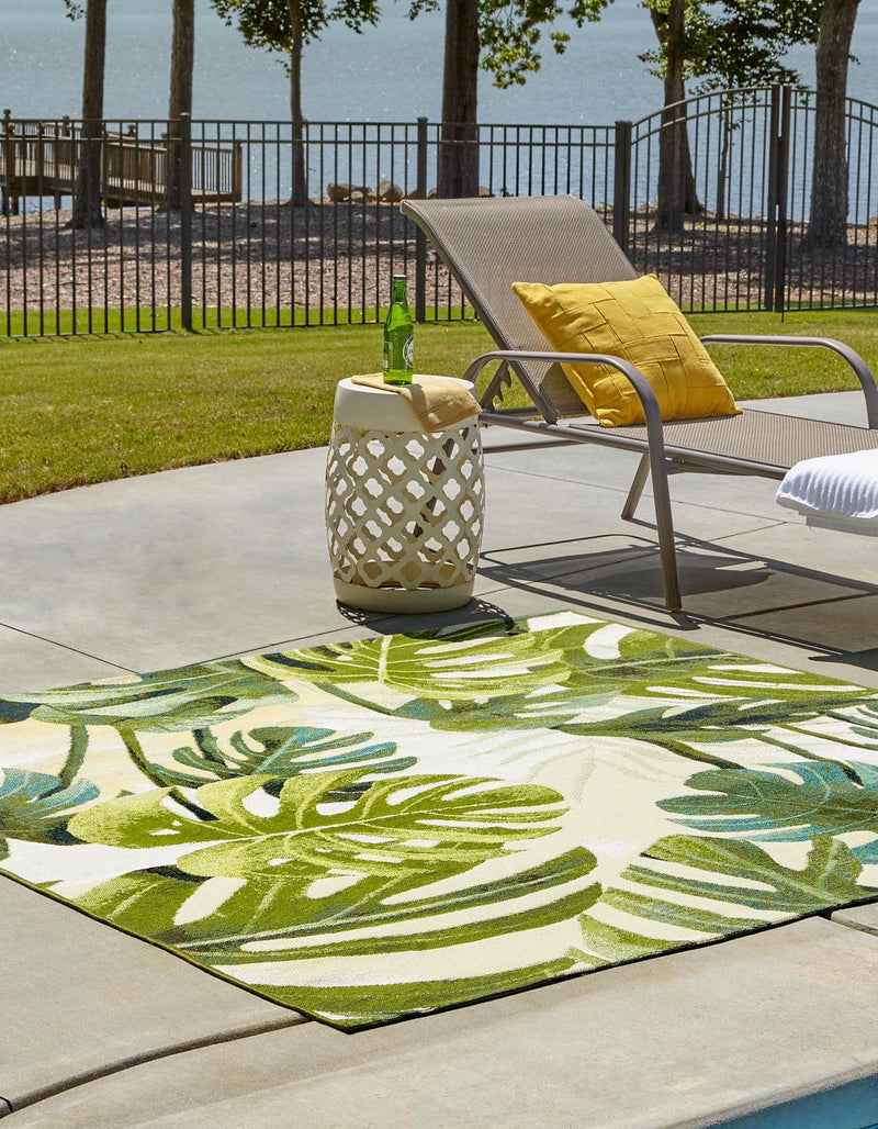 Garden Terrace Escape Collection Area Rug - Ivy Square Green lifestyle 26