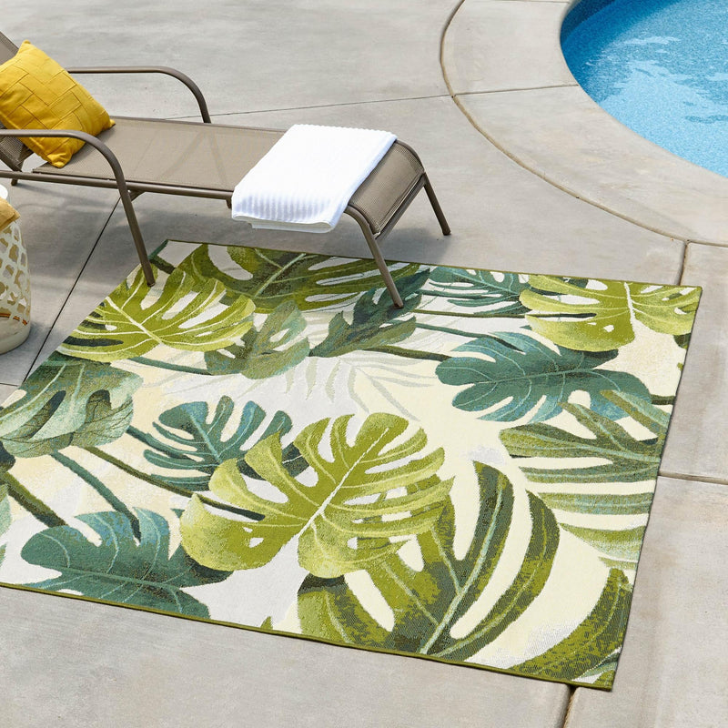 Garden Terrace Escape Collection Area Rug - Ivy Square Green lifestyle 81