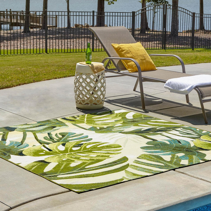 Garden Terrace Escape Collection Area Rug - Ivy Square Green lifestyle 86