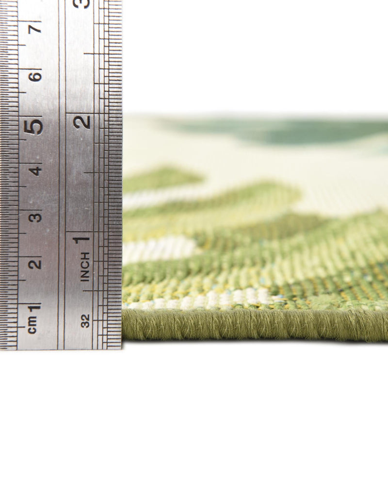 Garden Terrace Escape Collection Area Rug - Ivy Round Green lifestyle 32