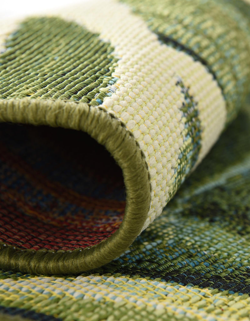 Garden Terrace Escape Collection Area Rug - Ivy Round Green lifestyle 37