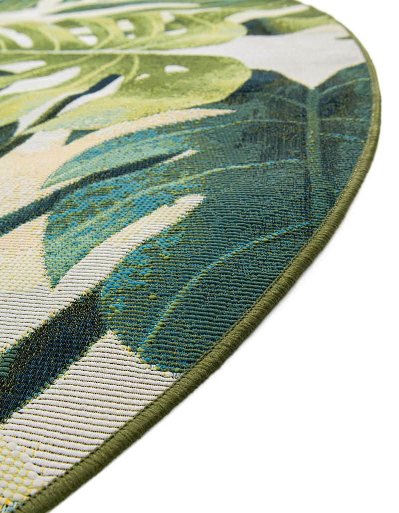 Garden Terrace Escape Collection Area Rug - Ivy Round Green lifestyle 42