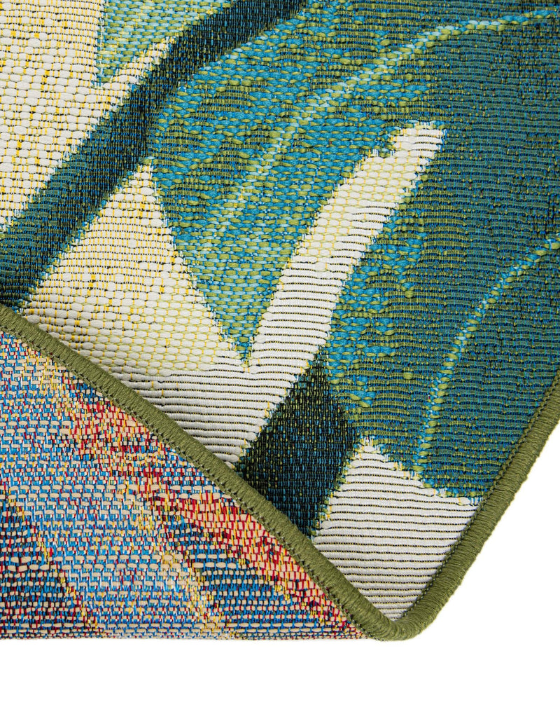 Garden Terrace Escape Collection Area Rug - Ivy Round Green lifestyle 52