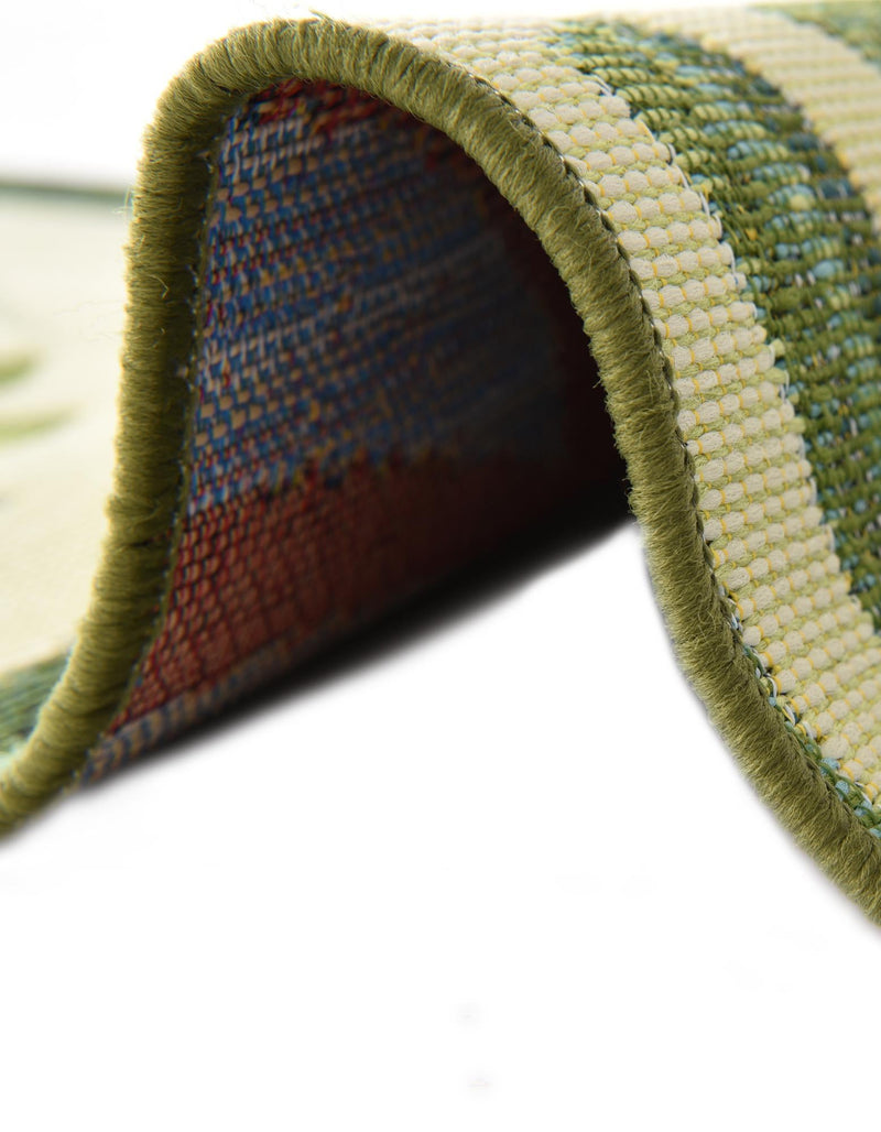 Garden Terrace Escape Collection Area Rug - Ivy Round Green lifestyle 57
