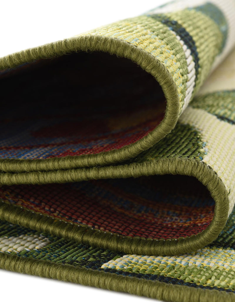Garden Terrace Escape Collection Area Rug - Ivy Round Green lifestyle 72