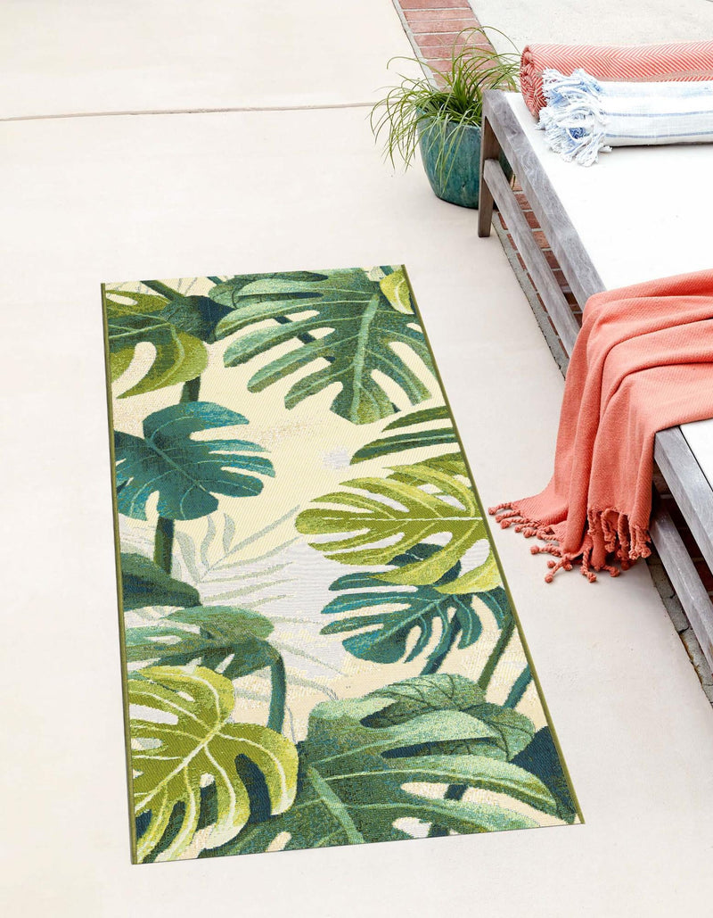 Garden Terrace Escape Collection Area Rug - Ivy Runner Green lifestyle 23